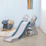 Escorregador para Crianças de 18 - 36 Meses com 3 Degraus Antiderrapantes 157x46,5x80 cm Azul