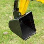 Trator a Pedais para Crianças Escavadora para Crianças com Pá Dianteira e Buzina Trator Infantil 107x42x71 cm Amarelo
