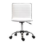 Cadeira de Escritório sem Apoio para os Braços Cadeira de Escritório Giratória com Altura Ajustável 48x52x78 - 90 cm Branco