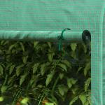 Estufa Jardim Tipo Túnel com 4 janelas e 2 portas para Plantas de PE de aço 300x100x200 cm Verde