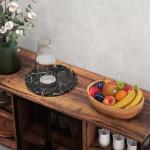 Aparador de Cozinha Industrial Móvel de Armazenamento de Garrafas para Bar Sala Cozinha 120x40x76 cm Castanho Rústico