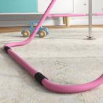 Barra de Ginástica para Crianças Dobrável com Altura Ajustável para Treino em Casa 154x106,2x88,5 - 128,5 cm Rosa