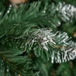 Árvore de Natal Artificial Ø90x180cm com 1111 Ramos de PVC e 59 Pinhas Base Dobrável e Suporte de Aço Decoração de Natal para Interiores Verde