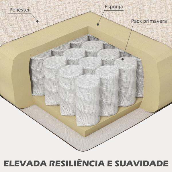 Sofá de 2 Lugares Estofado em Veludo Sofá de Sala de Estar Moderno com Apoio para os Braços e 114x71x82 cm Beige