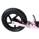 Trotinete para Crianças acima de 5 anos Scooter de 2 Rodas Grandes de 12 Polegadas com Freio e Guidão Ajustável em Altura Carga Máx. 50kg 120x52x80 - 88cm Rosa