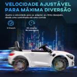 Carro Elétrico para Crianças Carro Mercedes - Benz AMG GTR com Bateria 12V Faróis Buzina e Música 108x67x46 cm Branco
