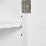 Armário Casa de Banho de Parede com Prateleiras Ajustáveis e Portas com Fechadura Magnéticas 58x24x60 cm Branco