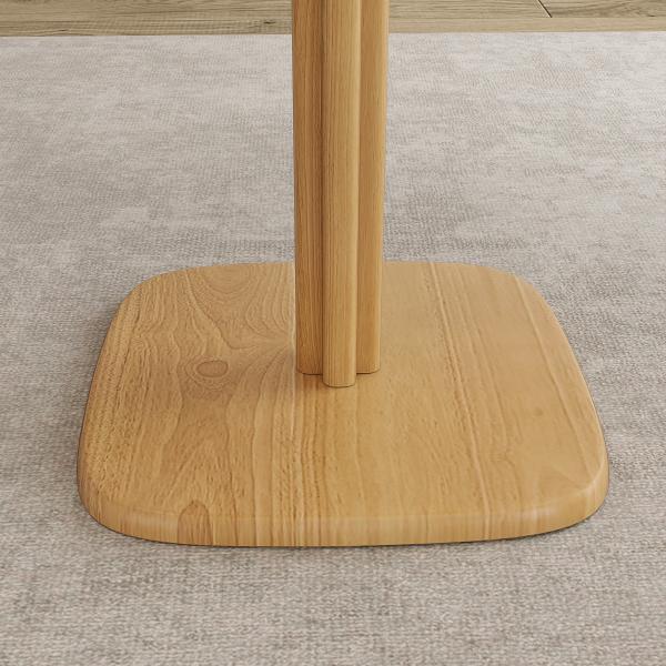 Mesa de Refeição de Madeira Quadrada para 4 Pessoas Base Quadrada para Espaços Pequenos 70x70x75 cm Madeira