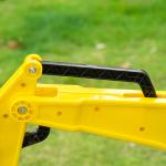 Trator a Pedais para Crianças Escavadora para Crianças com Pá Dianteira e Buzina Trator Infantil 107x42x71 cm Amarelo