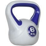 Kettlebell 6 kg Peso Russo com Revestimento de PU e Enchimento de Areia para Treino 20x13x22 cm Roxo e Cinza