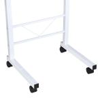 Mesa de computador para Hogar escritorio Altura Ajustável Mesa Compacta com Rodas 60x40x68 - 78cm Cor Branco