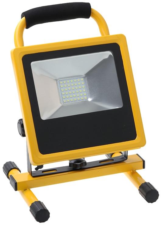 Projector LED SMD t/ Obras IP65 Branco F. 6000K 20W (Recarregável)