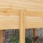 Mesa de Cultivo de Madeira Horta Elevada 115x55x80 cm com Tecido não Tecido para Cultivo de Plantas Verduras Flores Madeira