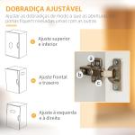 Armário de Arrumação Alto com 4 Portas Prateleiras Ajustáveis para Sala de Estar 100x39,5x183,5 cm Branco