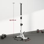 Suporte para Barras de Pesos Ajustável 2 Peças de Aço Treinamento em Casa Peso 200 kg 58,5x75,5x136 - 176 cm Prata e Preto