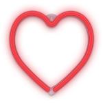 Luz Decorativa LED Neon Vermelho em Forma de Coração - FOREVER