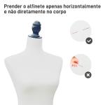 Manequim de Costura Feminino Manequim de Costura Ajustável a 130 - 168 cm com Tripé de Madeira Branco