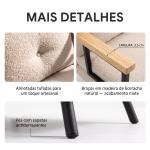 Sofá Cama Convertível 2 Lugares Dobrável com Encosto Ajustável em 5 Níveis e 2 Almofadas 102x73x81 cm Bege Creme