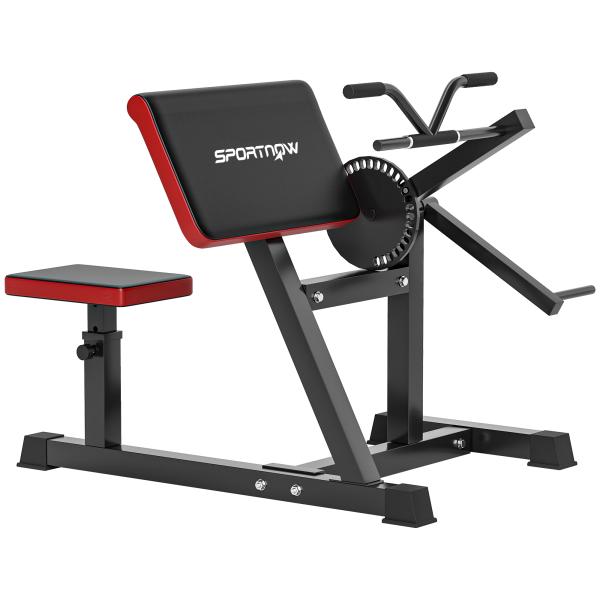 Máquina de Bíceps e Tríceps 2 em 1 Banco de Curl de Pregador com Assento e Suporte de Cotovelo Ajustáveis 105x95x80 cm Preto