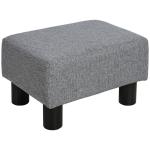 Apoio para os Pés de Sala de Estar Banco Retangular com Estrutura de Madeira para Sala de Estar 40x30x24 cm Cinzento