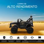 Carro Elétrico para Crianças com Bateria de 12V 2 Motores Controlo Remoto 2,4G Faróis Buzina Velocidade Ajustável 100x65x72 cm Preto