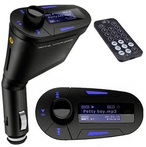 Transmissor Auto LCD FM c/ MP3 - SD - USB e Comando