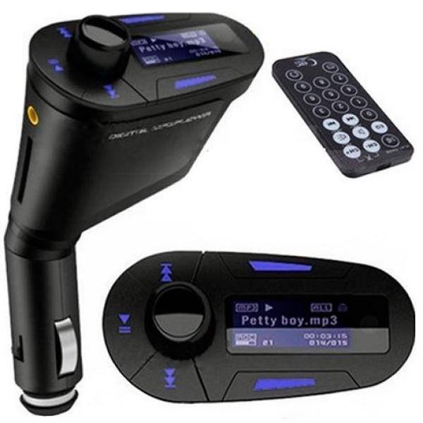 Transmissor Auto LCD FM c/ MP3 - SD - USB e Comando