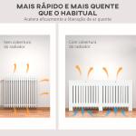 Cobertura Radiador Moderna de MDF com Prateleira Superior para Sala de Estar Dormitório Escritório 172x19x81 cm Branco