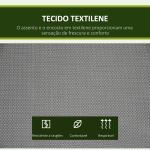 Baloiço de Jardim Exterior para 2 Pessoas Toldo Ajustável Estrutura em Aço Assentos de Textilene 140x118x162 cm Cinzento Escuro