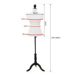 Manequim Feminino de Costura Manequim de Exibição com Altura Ajustável 130 - 168cm Branco