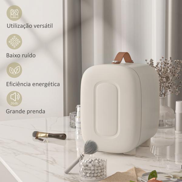 Frigorífico Pequeno de Cosméticos 4L 9V/240V para Arrefecer e Aquecer Mini Frigorífico para Beleza 20,3x26,3x28 cm Creme
