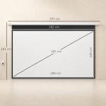 Ecrã de Projeção Elétrico 120 Polegadas com Comando à Distância 16:9 para Interior e Exterior Branco