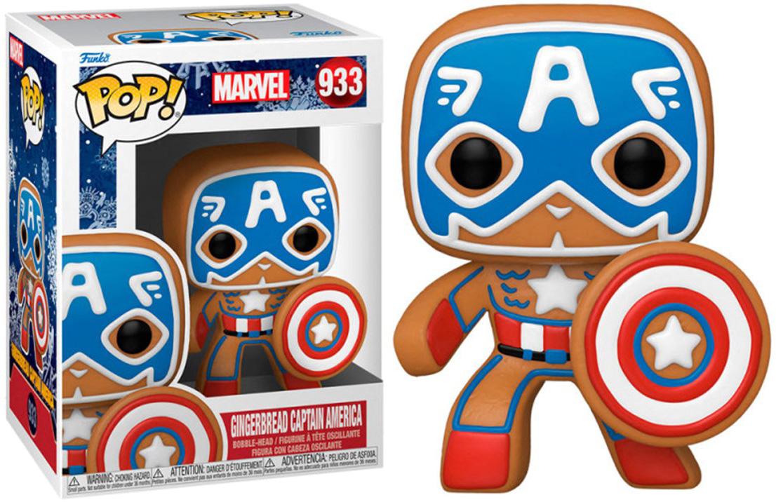 Figura POP! Marvel: Holiday - Gingerbread Captain America - FUNKO