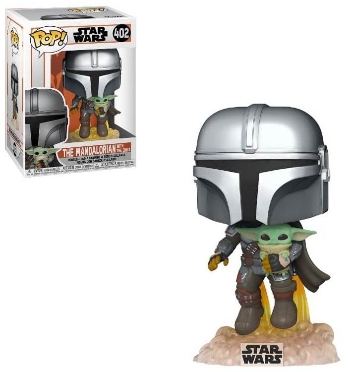 Figura Pop! Star Wars Personagem The Mandalorian Flying with Jet Pack - FUNKO