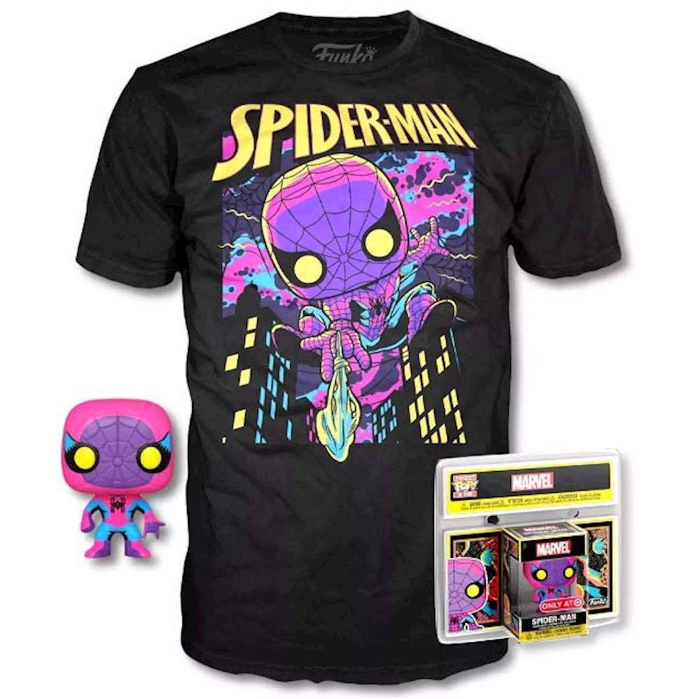 Figura Pop! Spider Man Black Light c/ Camisola Tamanho XL - FUNKO