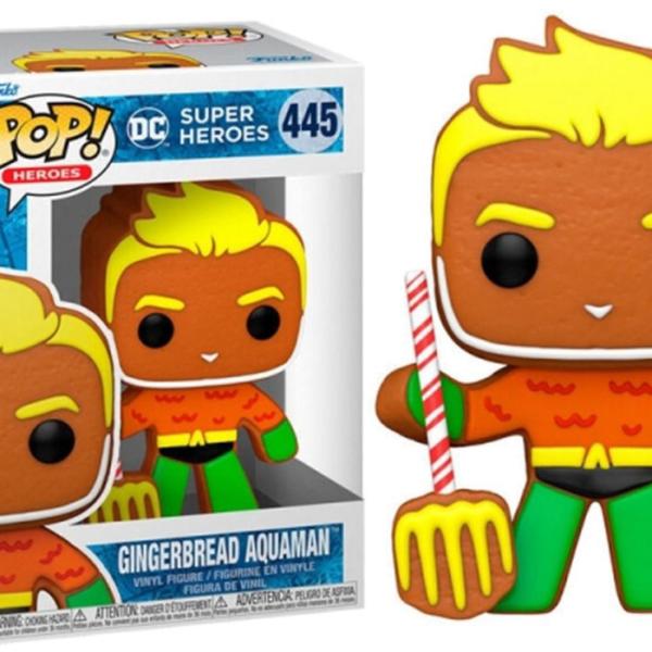 Figura Pop! Gingerbread Aquaman DC Comics Holiday - FUNKO