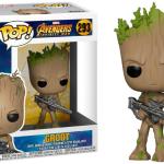 Figura Pop! Marvel Teen Groot com Arma Avengers Infinity War - FUNKO