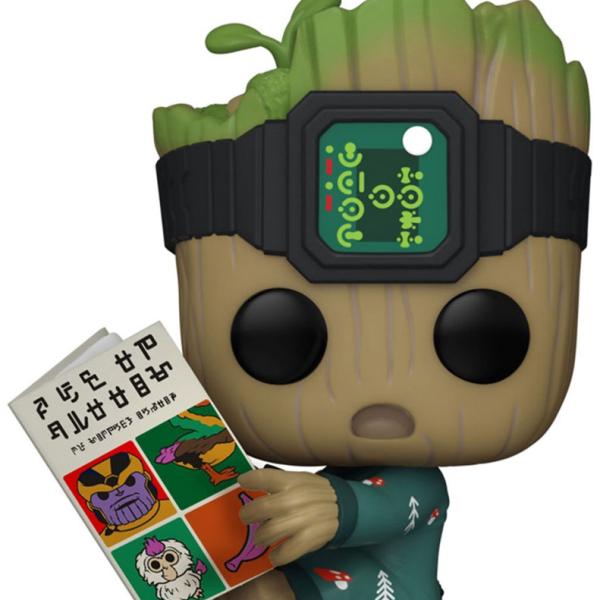Figura Pop! Groot De Pijama C/ Livro Marvel Guardiões da Galáxia - FUNKO