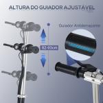 Trotinete Elétrico Dobrável para Crianças de 7 - 14 anos Suporta até 50kg com Altura Ajustável 75x36x82 - 93cm Preto