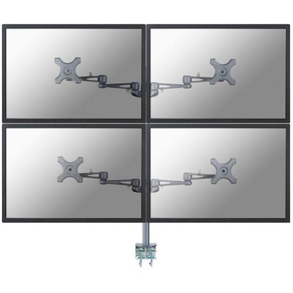 Suporte de Mesa p/ 4x Monitores (27) Prateado - NEWSTAR