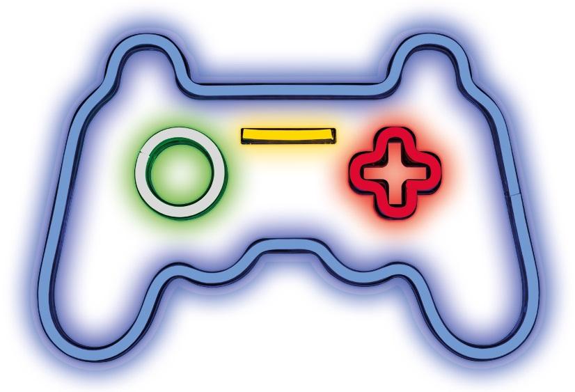 Luz Decorativa LED Neon Multicor em Forma de Gamepad - FOREVER