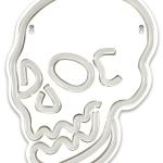 Luz Decorativa LED Neon Branco em Forma de Caveira - FOREVER