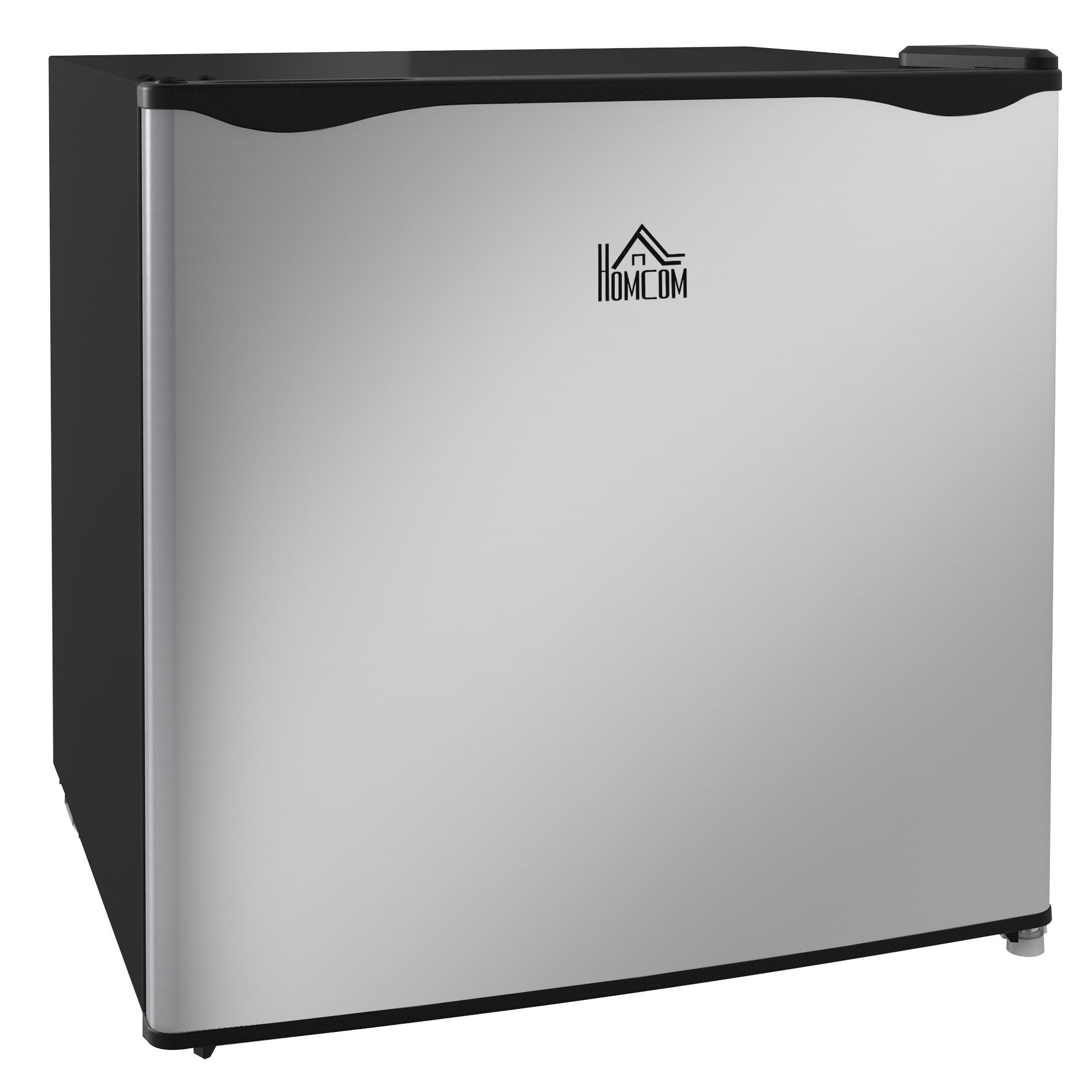 Congelador Vertical 35 L com Temperatura Ajustável de - 24 °C a - 14 °C, Porta Reversível e Prateleira Amovível, Preto e prateado