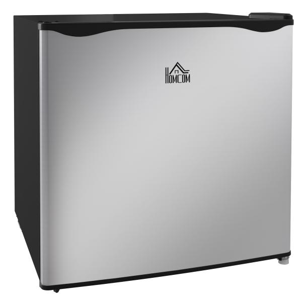 Congelador Vertical 35 L com Temperatura Ajustável de - 24 °C a - 14 °C, Porta Reversível e Prateleira Amovível, Preto e prateado