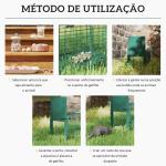 Armadilha para Animais Vivos com Porta Gaiola de Captura com Alça de Transporte para Coelhos Raposas Pequenas 60x18x20cm Verde Escuro
