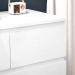 Cómoda Moderna com 6 Gavetas Cómoda de Madeira para Dormitório Entrada Sala de Estar 80x39x115cm Branco