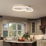 Candeeiro de Teto LED 40W Candeeiro Moderno com Iluminação LED 3000K/4000K/6500K 59x38x7,4 cm Branco