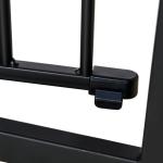 Barreira de Segurança para Animais de Estimação Extensível para Escadas e Portas Barreira de Segurança para Cães 76 - 107x76 cm Preto