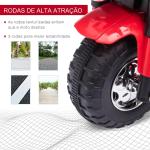 Motocicleta Elétrica Infantil com 3 Rodas Triciclo a Bateria 6V para Crianças de 18 - 36 Meses com Farol Buzina 72x57x56cm Vermelho