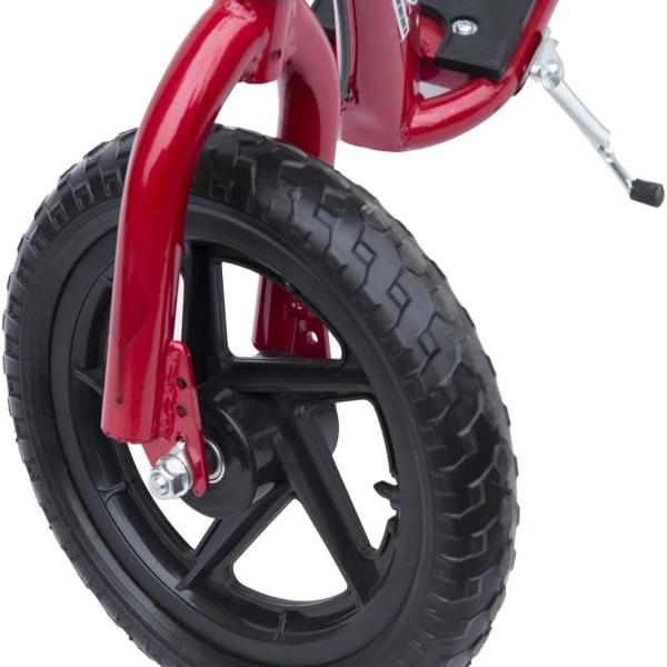 Trotinete para Crianças acima de 5 anos Scooter de 2 Rodas Grandes de 12 Polegadas com Freio e Guidão Ajustável em Altura Carga Máx. 50kg 120x52x80 - 88cm Vermelho